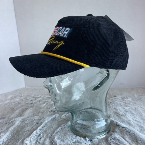NASCAR Racing Corduroy  Cap - Black and Yellow New Hat - Picture 2 of 8